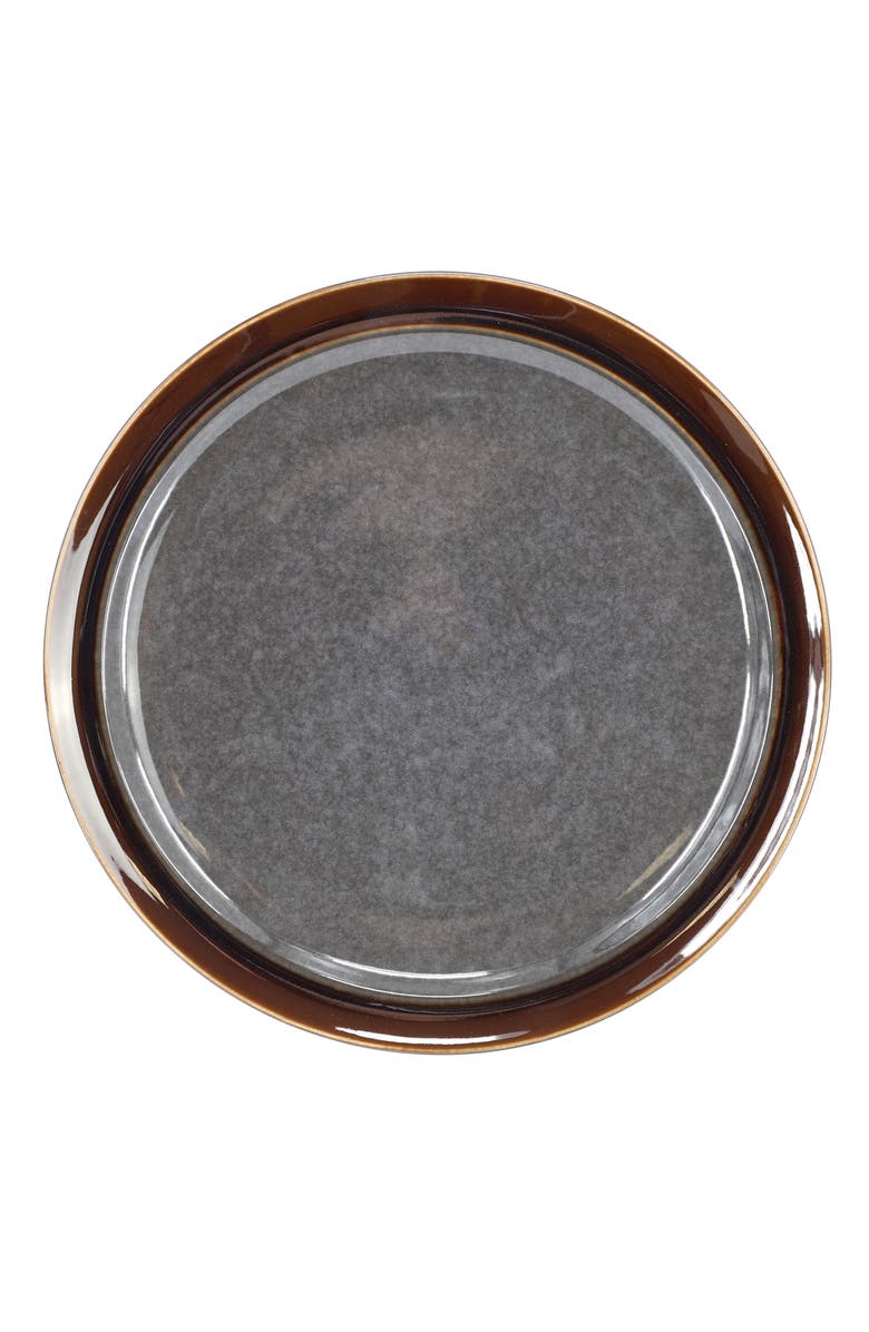 Gibson Elite Priya 16 Piece Stoneware Reactive Glaze Dinnerware Set, Alternate, color, Grey