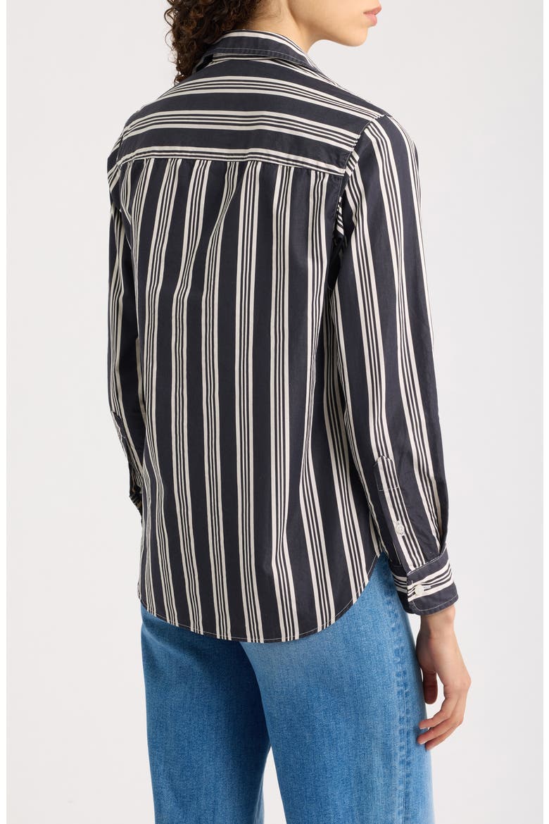 NYC Button-Up Shirt, Alternate, color, BLACK/ TAN MULTI STRIPE