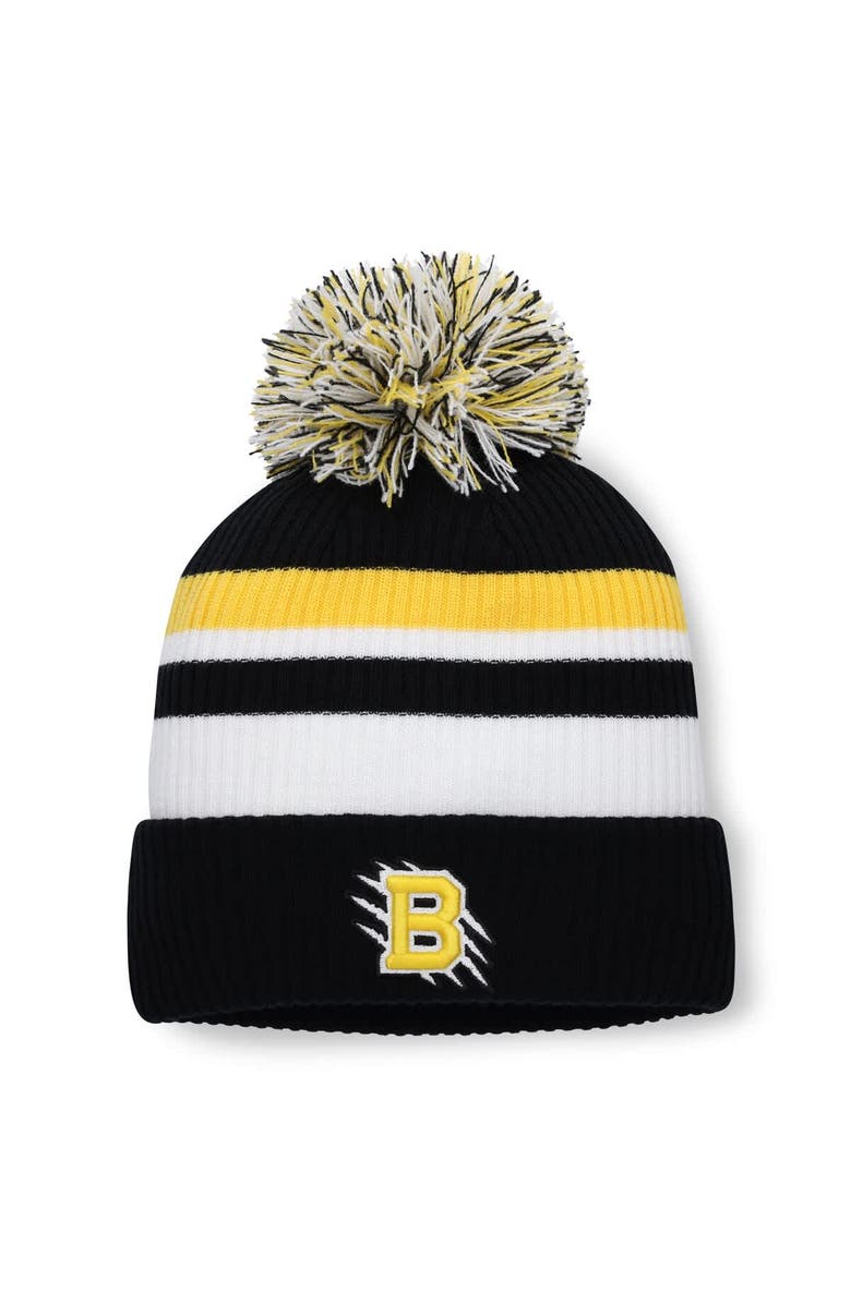 FANATICS Women's Fanatics  Black Boston Bruins 2026 NHL Stadium Series Cuffed Knit Hat with Jumbo Pom, Alternate, color, 