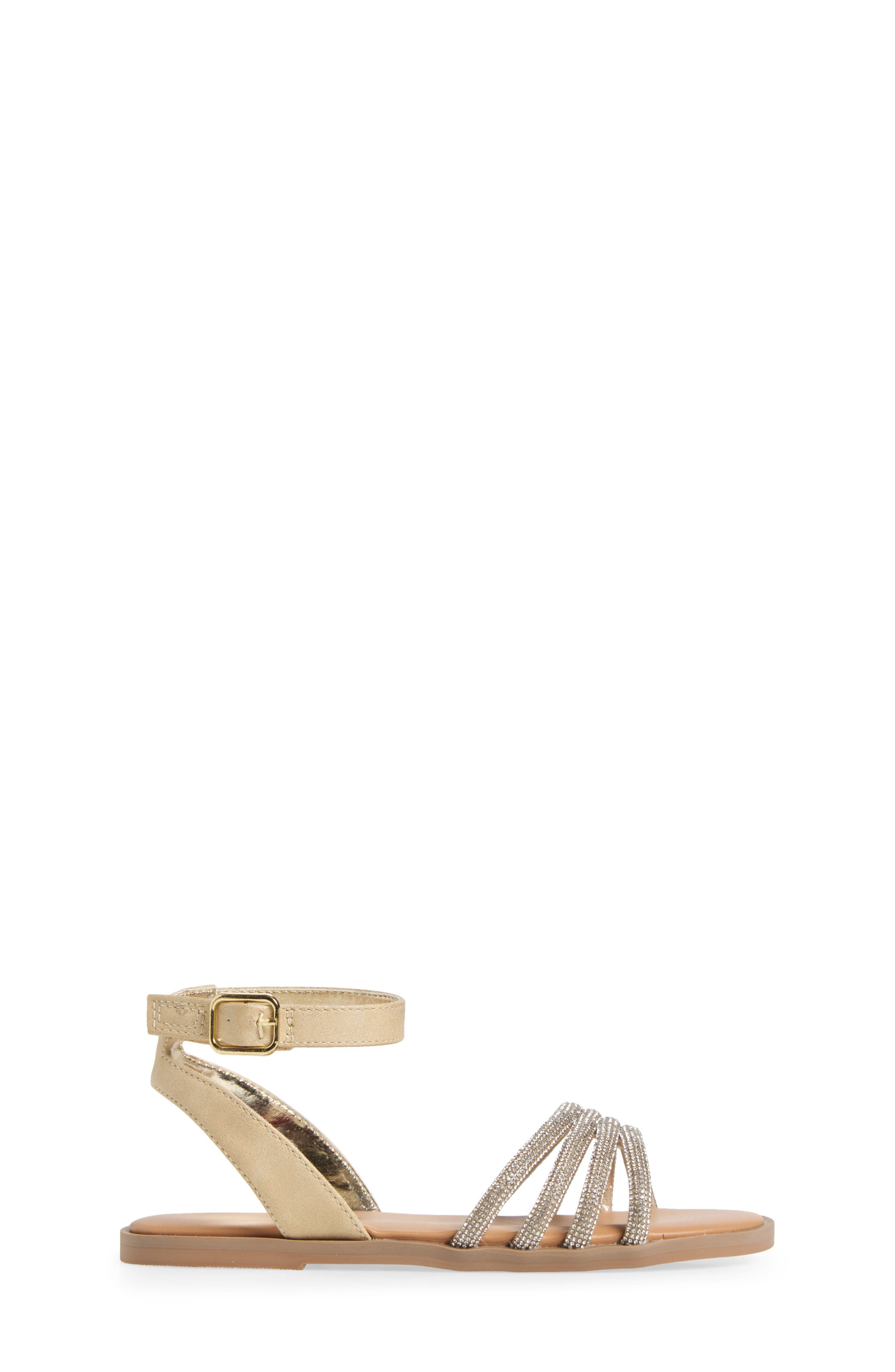 Nina Kids' Lois Ankle Strap Sandal, Alternate, color, Light Gold