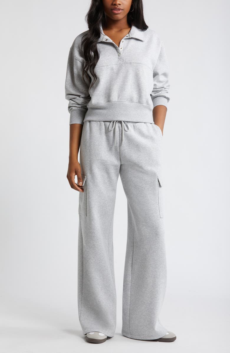 BP. Polo Fleece Sweatshirt, Alternate, color,