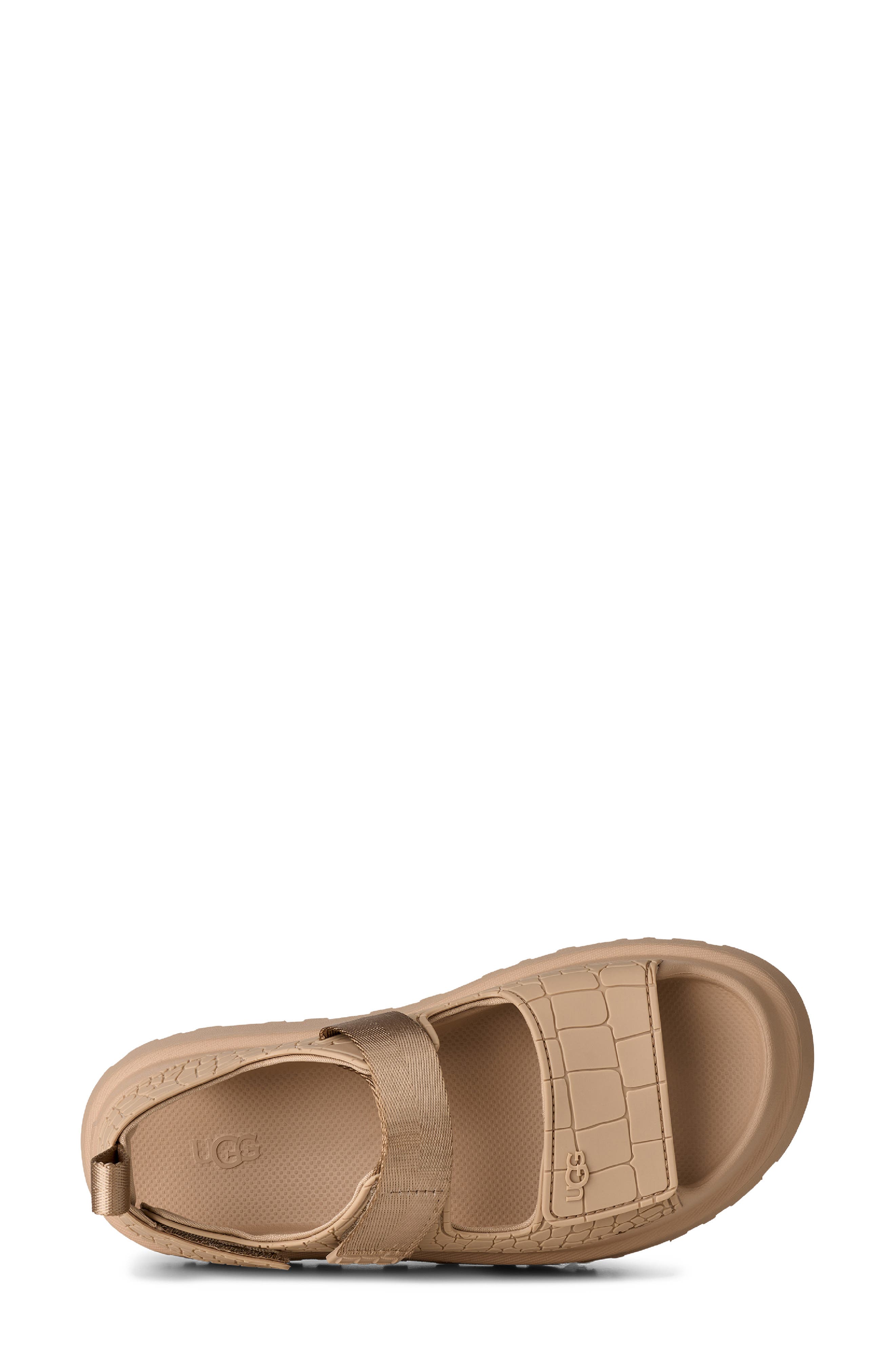 GoldenGlow Embossed Platform Sandal, Alternate, color, MUSTARD SEED