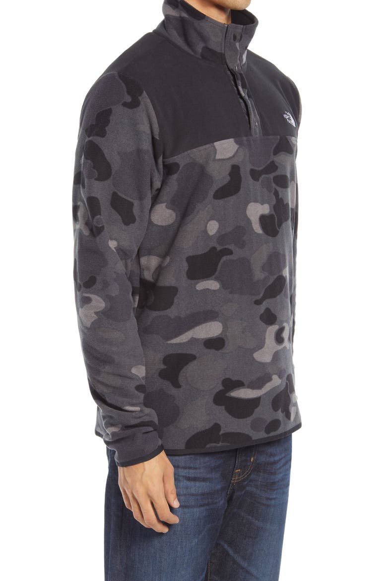 TKA Glacier Snap Neck Pullover, Alternate, color, TNF BLACK/TNF BLACK TONAL CAMO