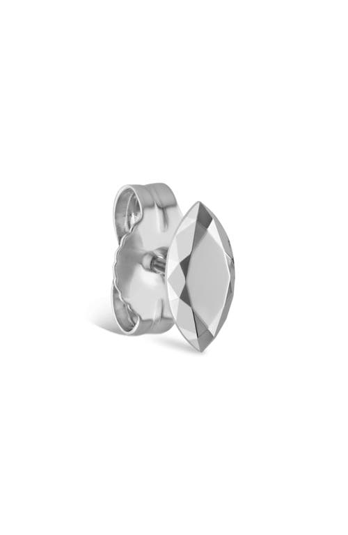 Maria Tash Faceted Marquise Single Stud Earring In Metallic