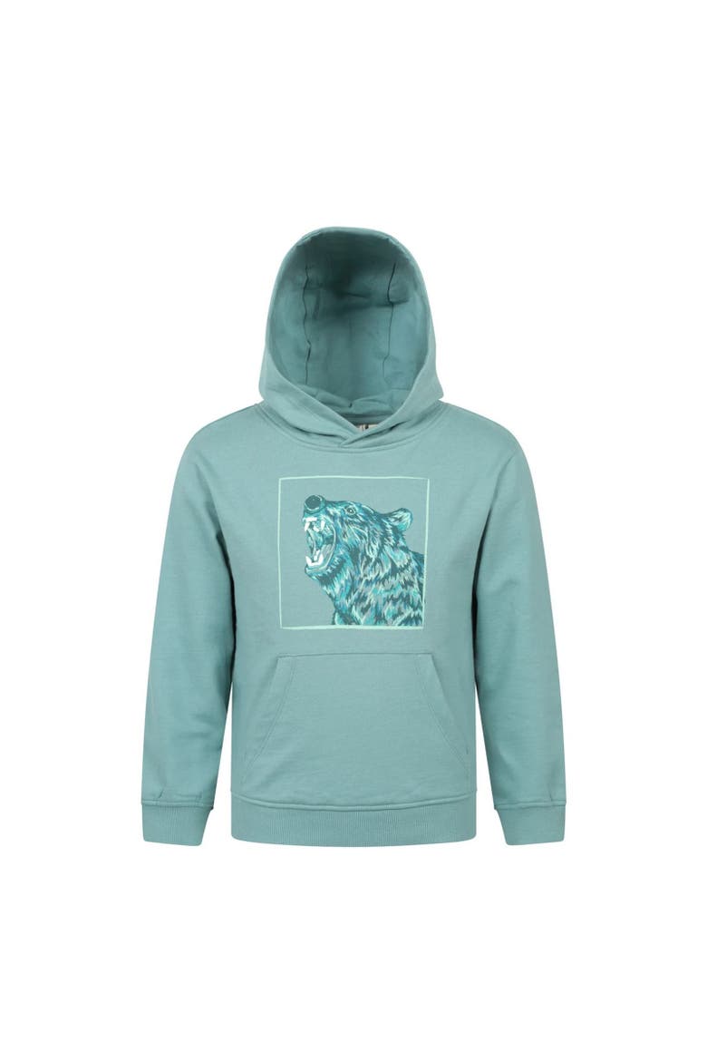 Childrens/Kids Bear Glow In The Dark Hoodie, Main, color, Light Blue