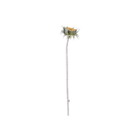 Sunlit Faux Sunflower Stem with Iron Detail