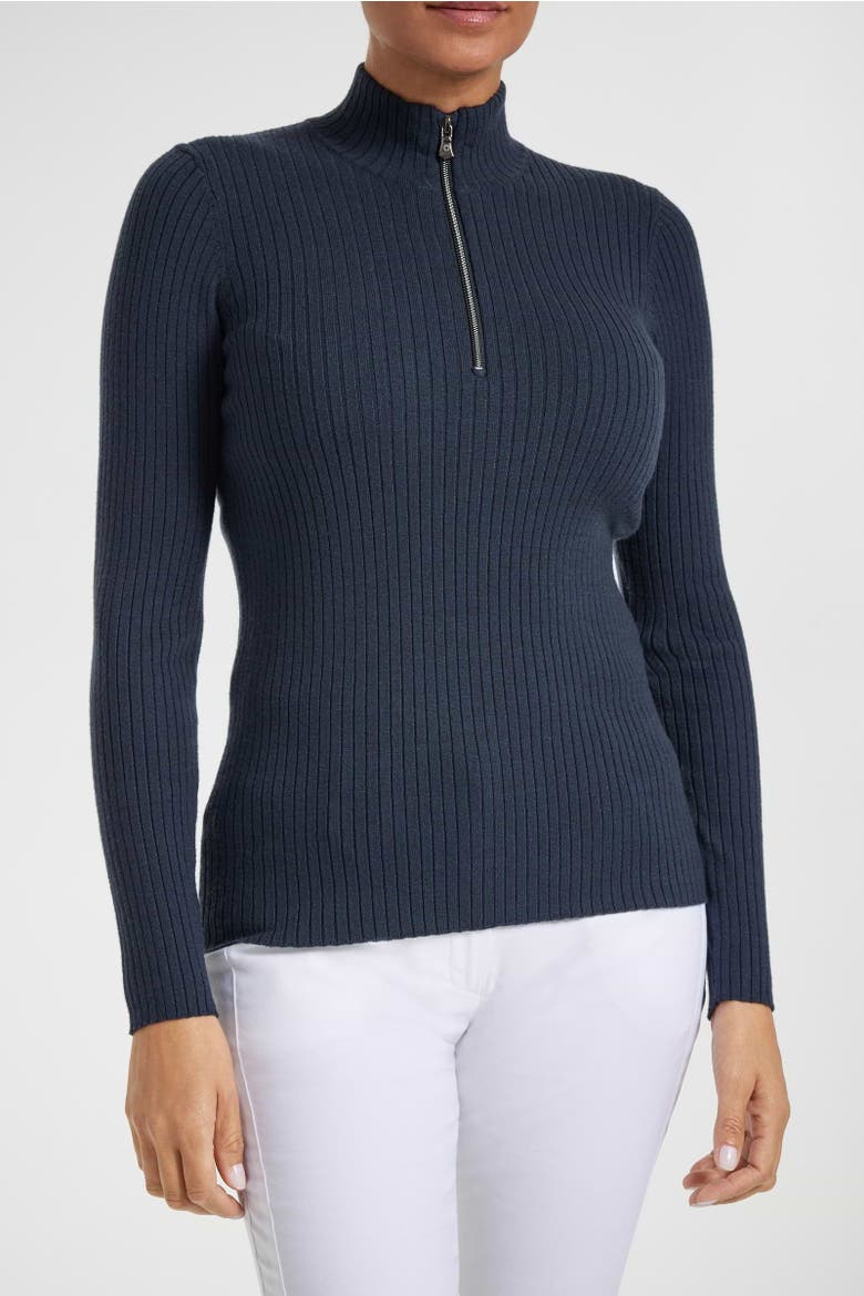 Stacey Ribbed Sweater, Alternate, color, Blue