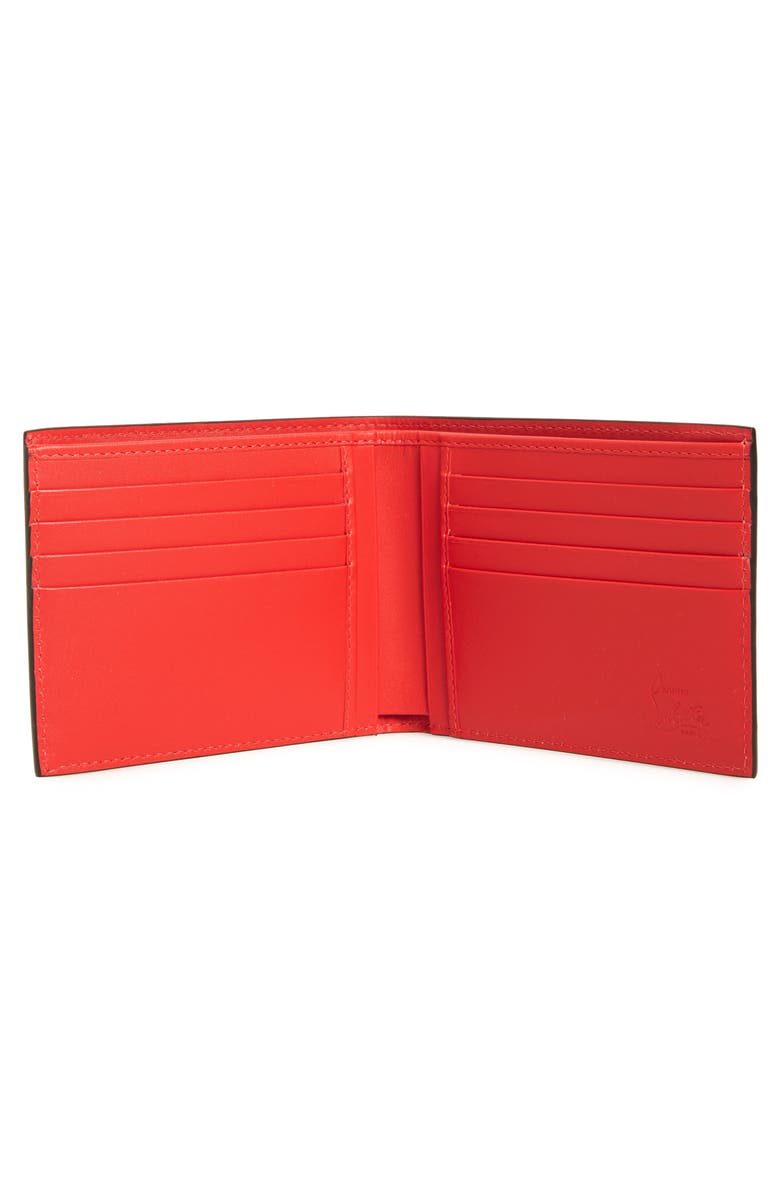 Christian Louboutin Coolcard Leather Wallet, Alternate, color, Red/ Black