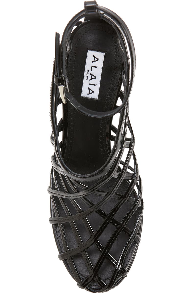 Alaïa Clear Wedge Cage Pump, Alternate, color,