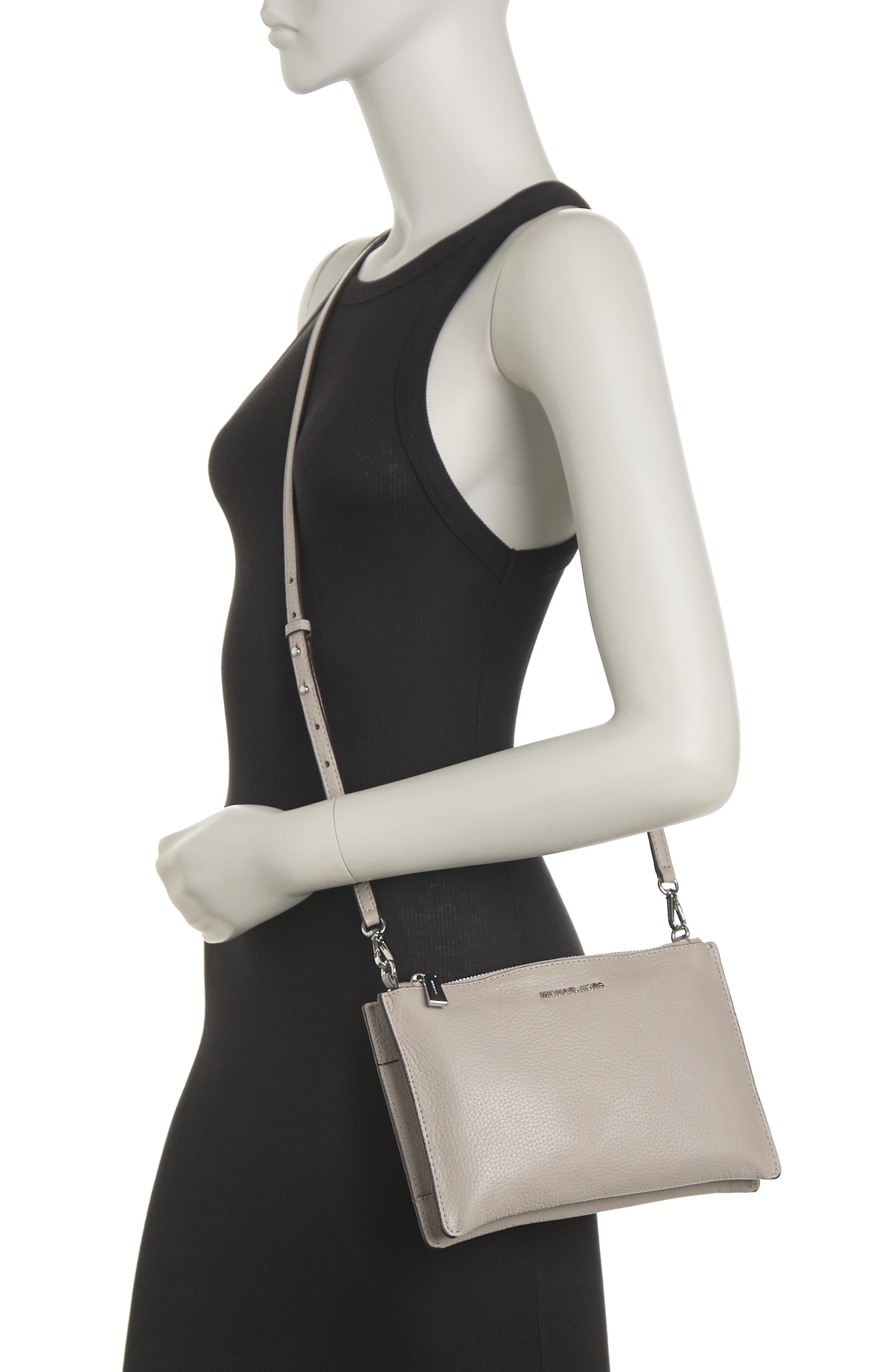MICHAEL Michael Kors Large Double Leather Pouch Crossbody (Men ...