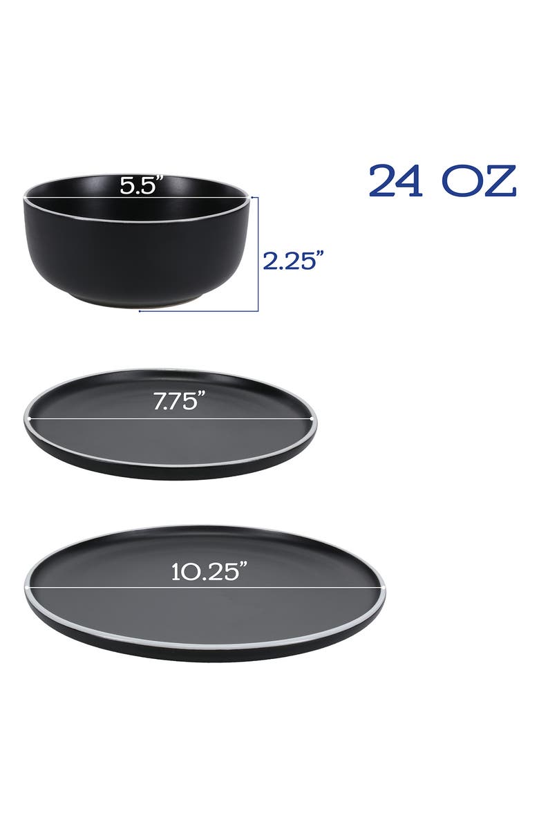 BIA Cordon Bleu 12-Piece Tempo Dinner Set, Alternate, color, Black