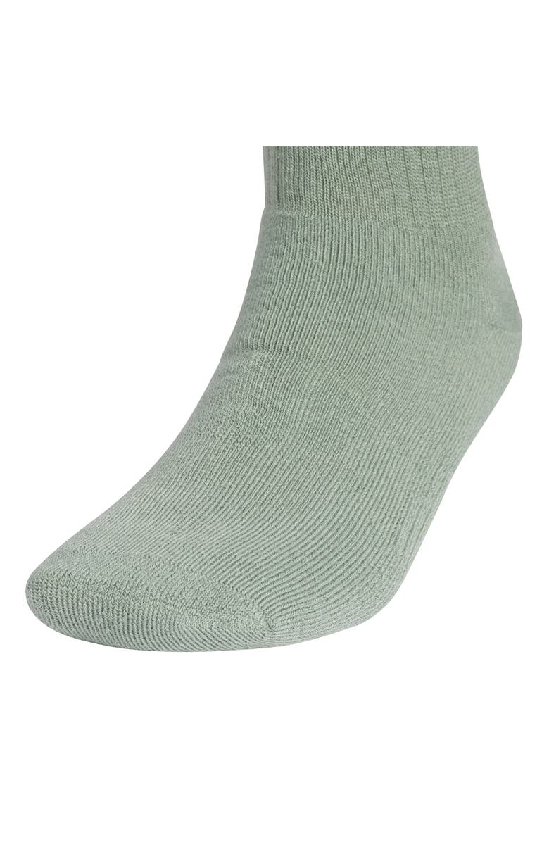 adidas Trefoil 6-Pack Crew Socks, Alternate, color, Silver Green/Yellow/Red