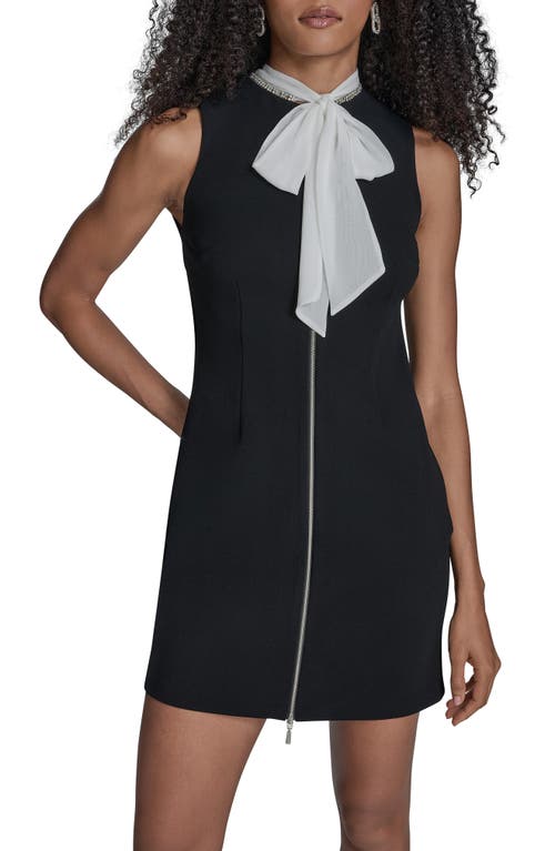 Bcbg Embellished Bow Minidress In Black