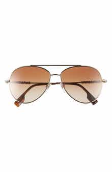 Burberry 58mm Gradient Aviator Sunglasses