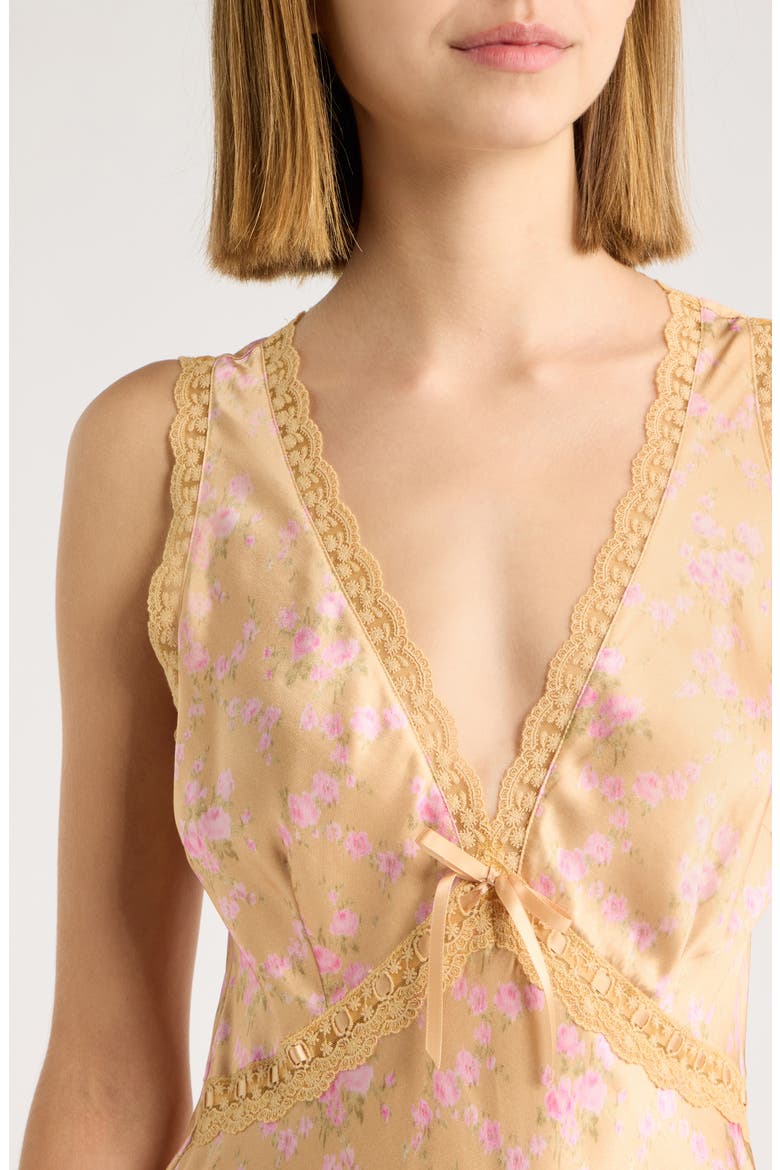 Nirelle Sleeveless Silk Blend Maxi Dress, Alternate, color, DUCHESS GOLD