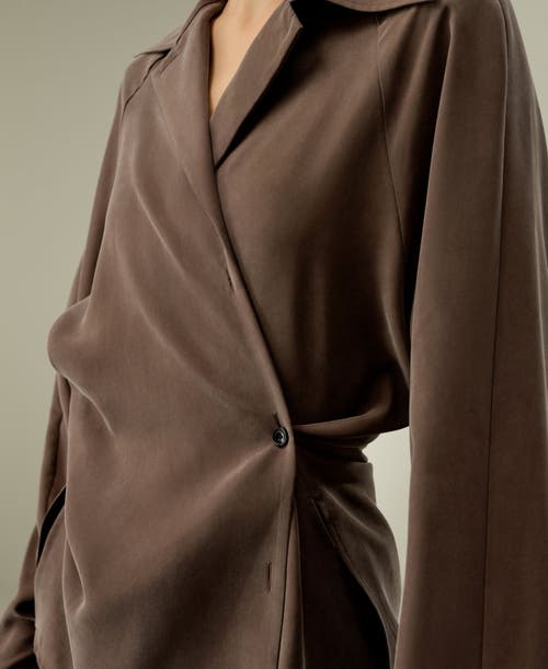 Lilysilk Multipositional Silk Shirt In Brown