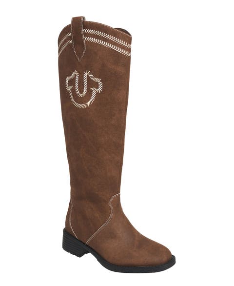 Sza Logo Knee High Cowboy Boot