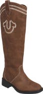 True Religion Sza Logo Knee High Cowboy Boot