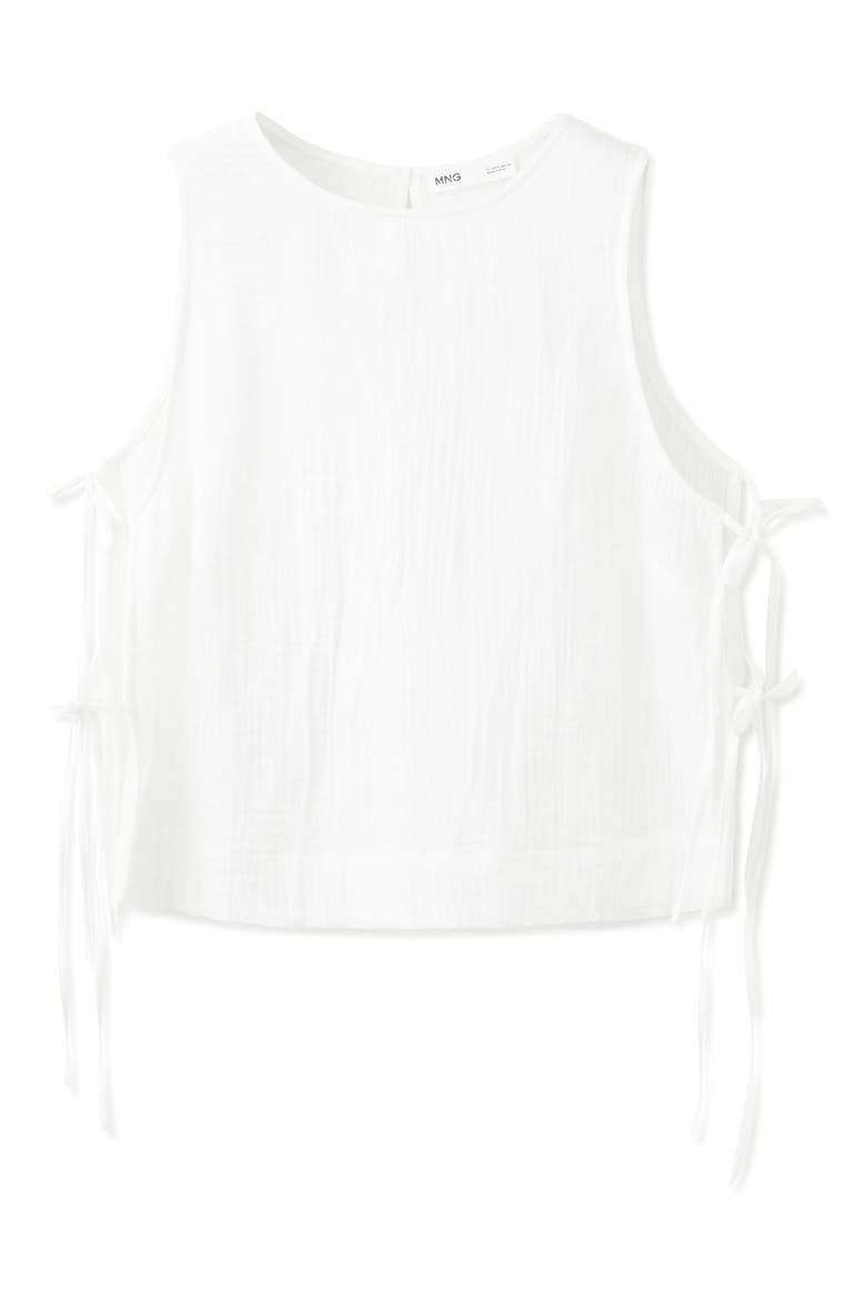 Gauze Cotton Top, Main, color, WHITE