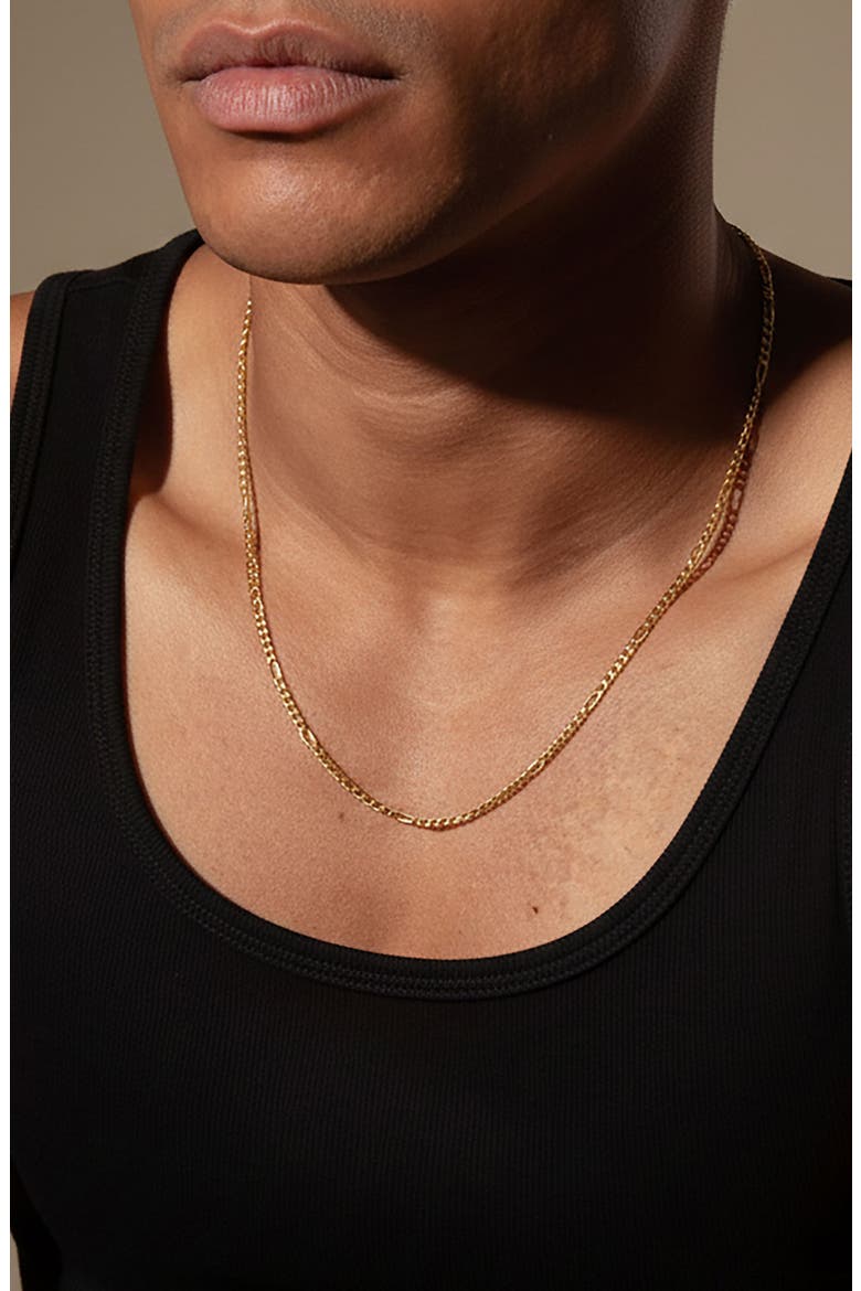 Curb Chain Necklace, Alternate, color, Gold
