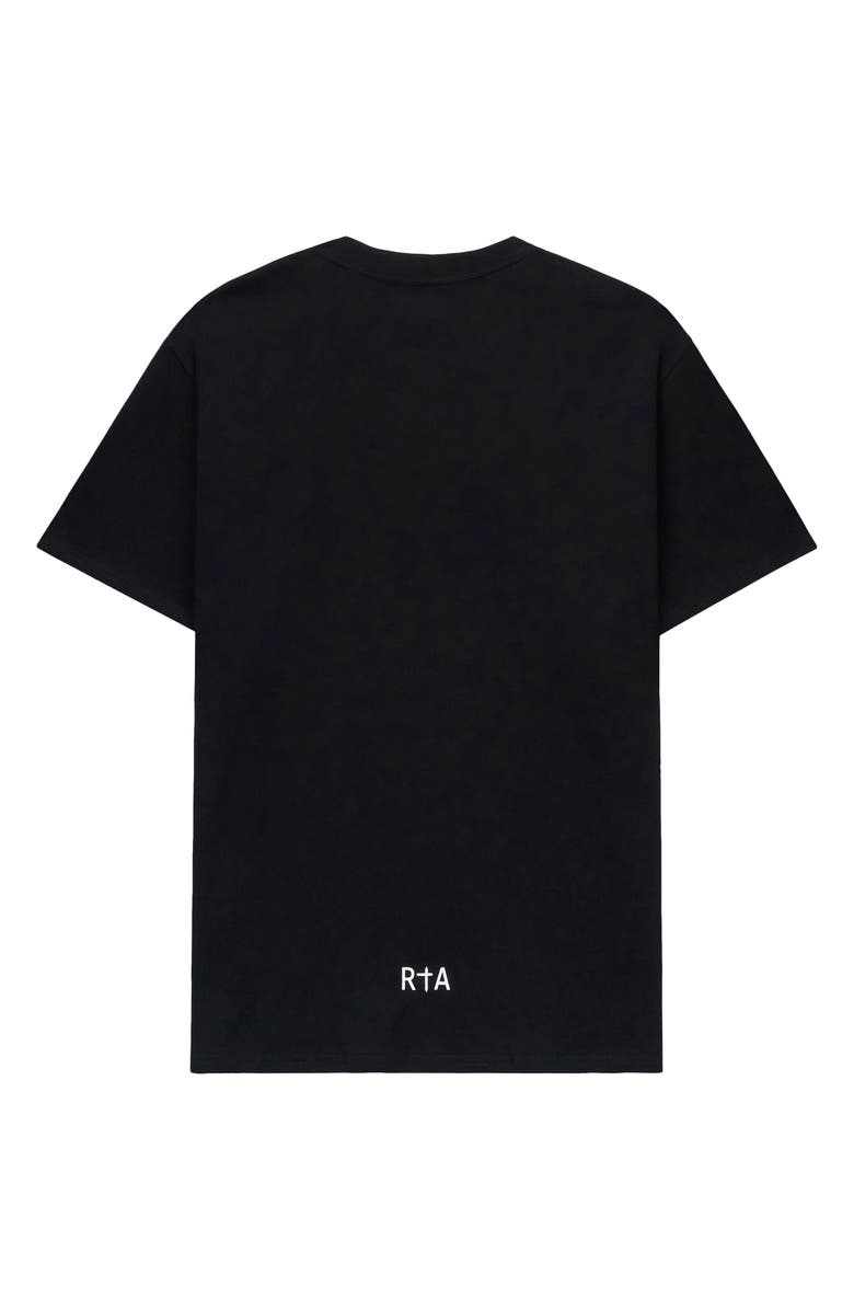 RtA Colin Ascending Logo Oversize Graphic T-Shirt, Alternate, color, Black Ascending Rta