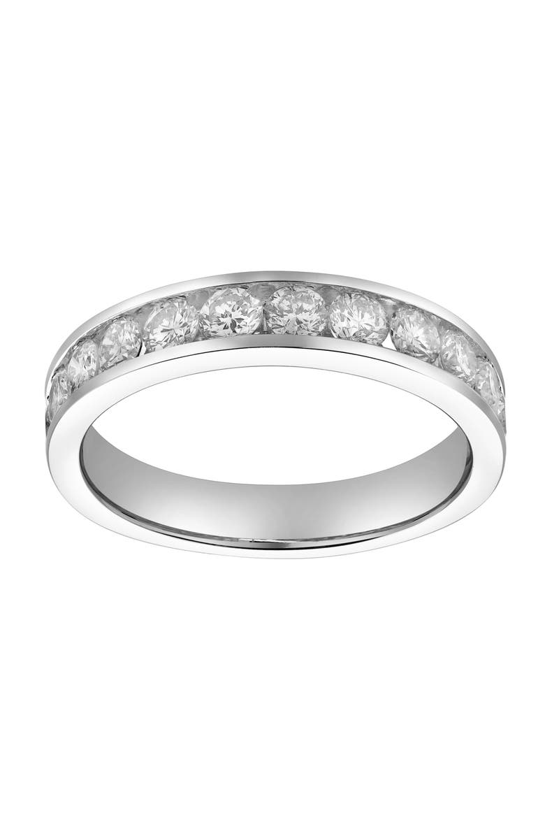 LuvMyJewelry Helix 14K Gold Round Diamond Studded Band Ring - 1.04cts, Main, color, 14K White Gold