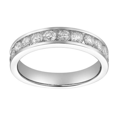 Helix 14K Gold Round Diamond Studded Band Ring - 1.04cts