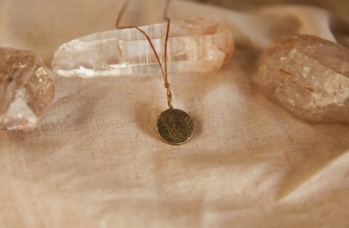 Kapoeta By Ambica Elephant Eye Necklace Carved In Gold