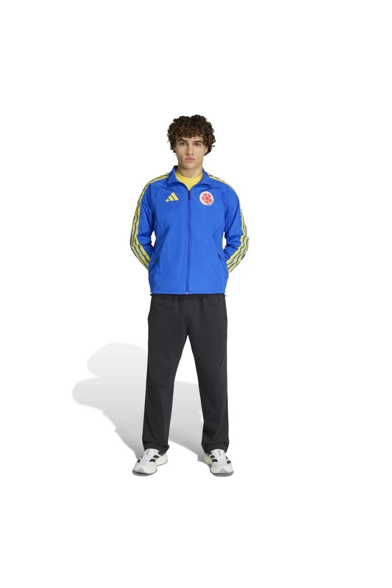 Men's adidas Blue Colombia National Team 2026 Home Full-Zip Game Day Anthem Jacket, Alternate, color, Blue