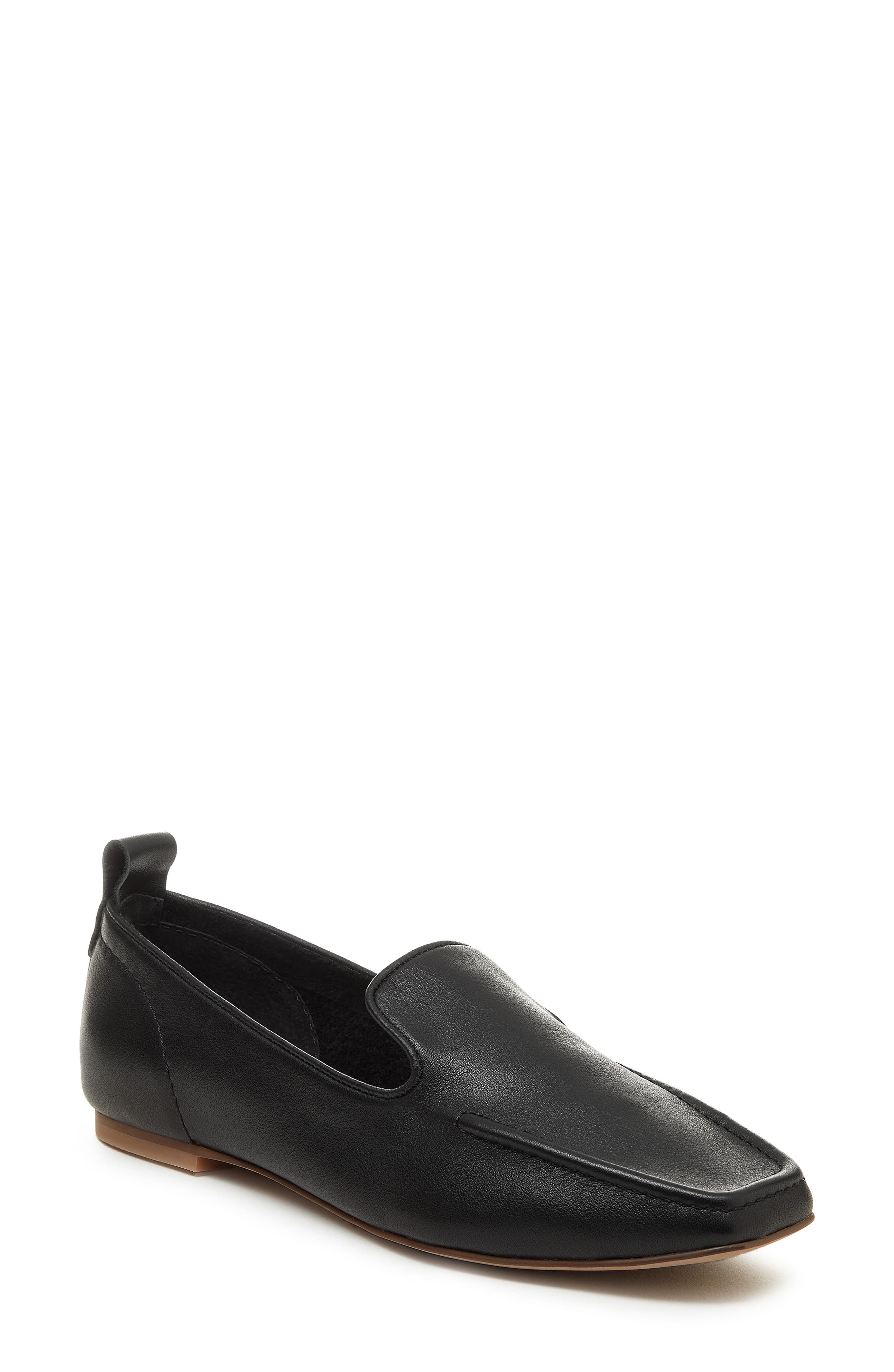 Kelsi Dagger Brooklyn Finley Square Toe Flat, Main, color, Black