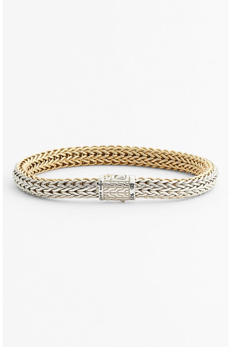 'Classic Chain' Small Reversible Bracelet, Main, color, GOLD/SILVER