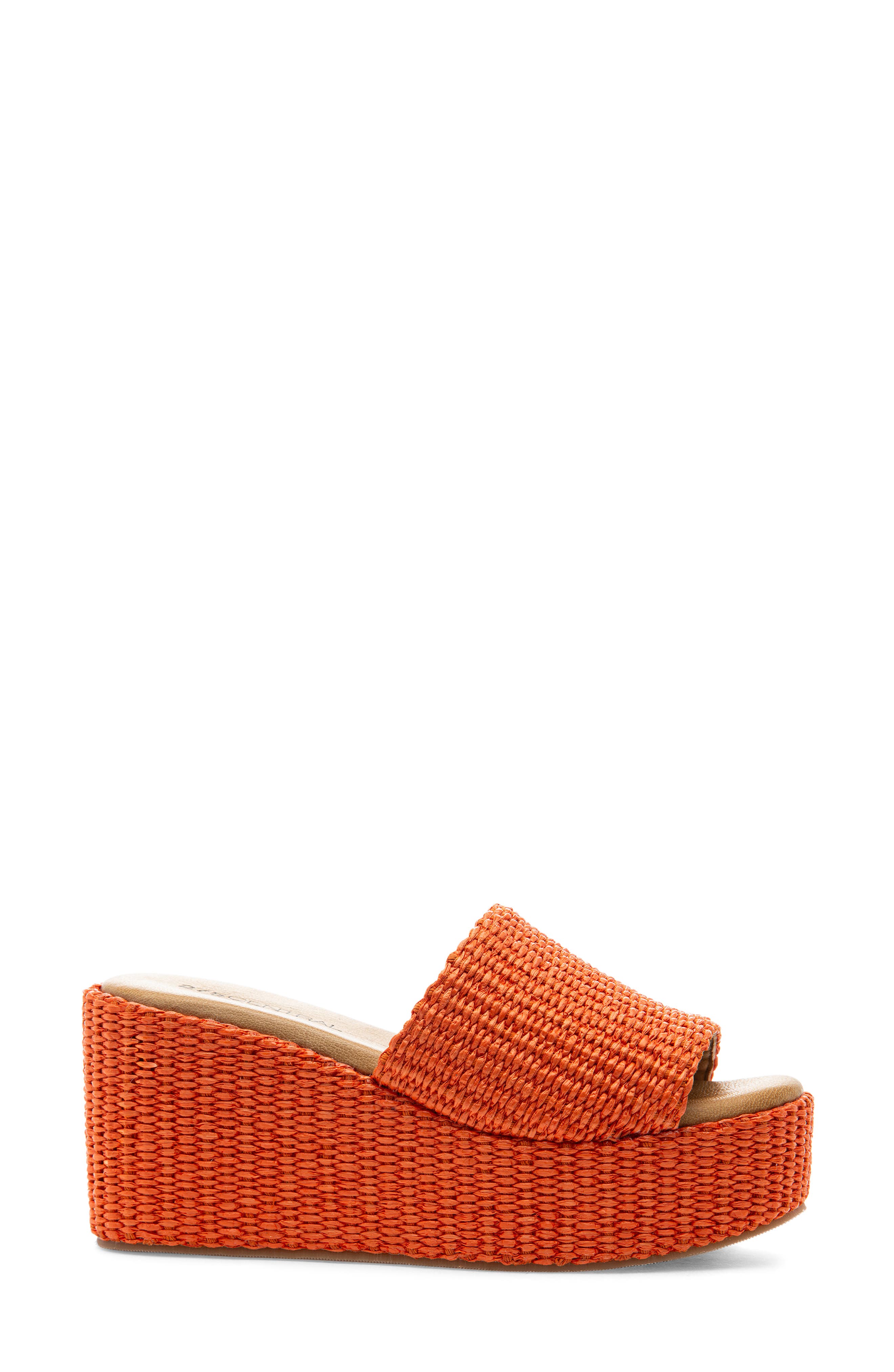 Sienna Platform Slide Sandal, Alternate, color, ORANGE