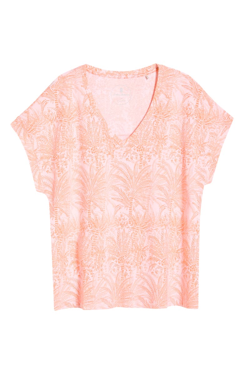 Tommy Bahama Kauai Palm Bay Tree Cotton Blend Jersey T-Shirt, Alternate, color, Crystal Rose