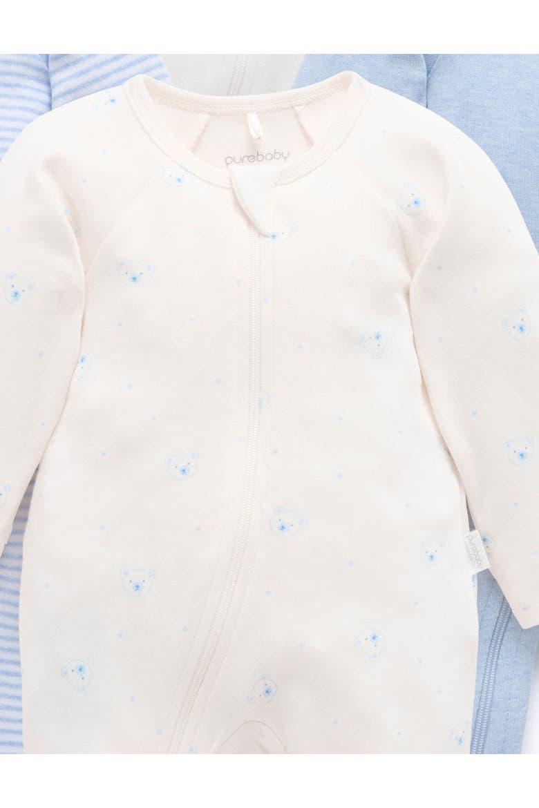 4 Pack Zip Footie Boys, Alternate, color, Pale Blue Bear Pack