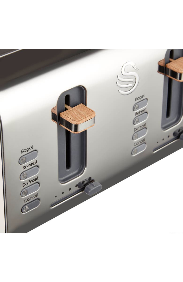 Swan Nordic Four Slice Toaster, Alternate, color, White