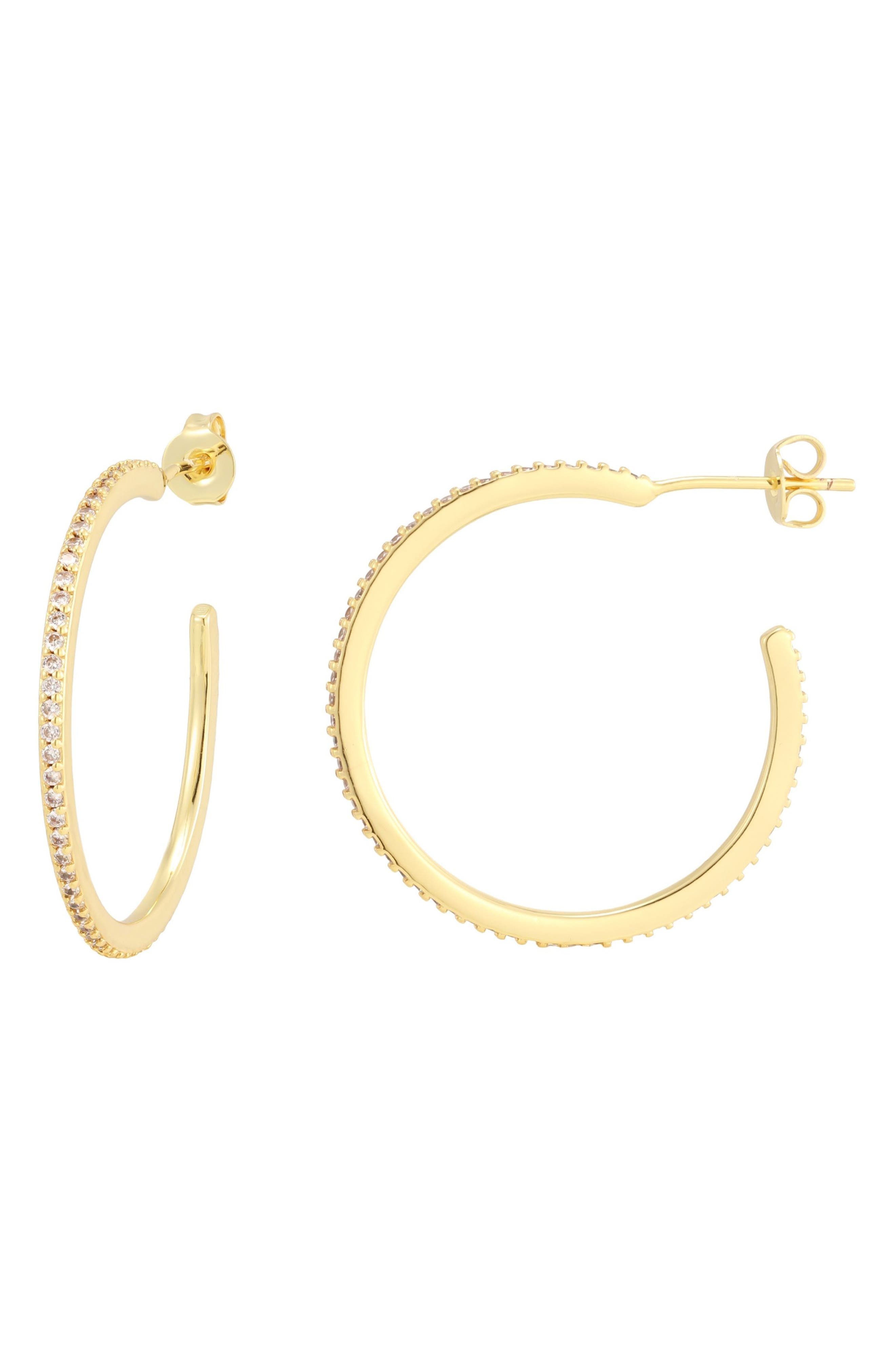 14k Gold Plated Thin Hoop Earrings