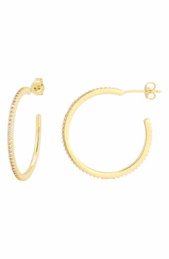 14k Gold Plated Thin Hoop Earrings