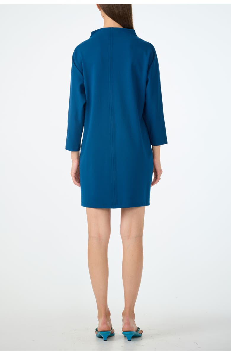 Trina Turk Caracas High Neck Ponte Dress, Alternate, color, Burle Blue