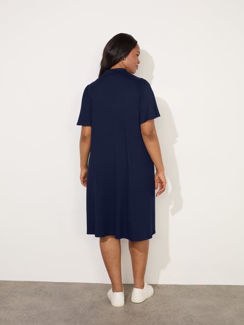 Live Unlimited Flutter Sleeve Dress In Black