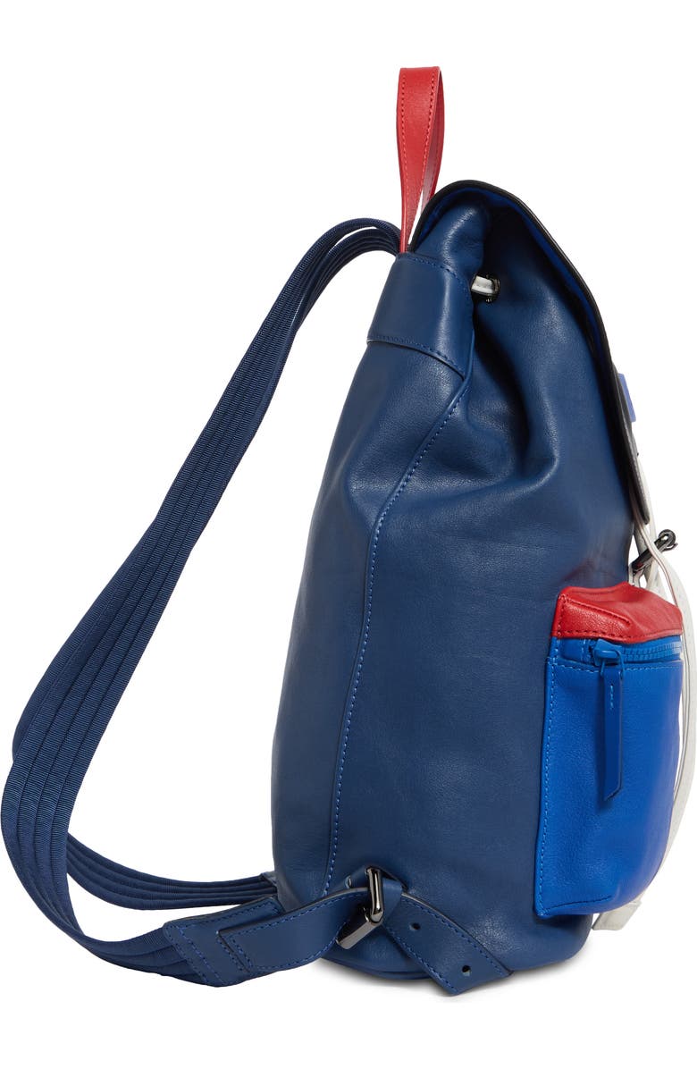 Longchamp LC3D Colorblock Medium Leather Backpack, Alternate, color, Blue