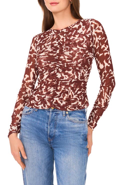 The Willow Ruched Mesh Top