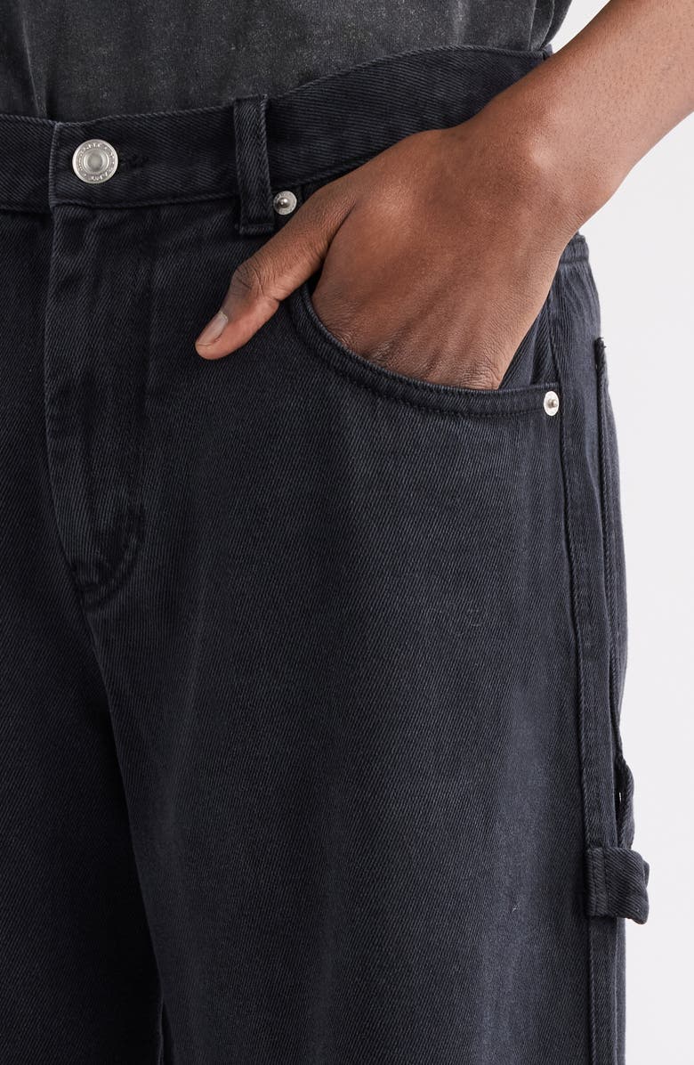 Isabel Marant Jenter Lyocell & Cotton Twill Carpenter Pants, Alternate, color, Faded Black