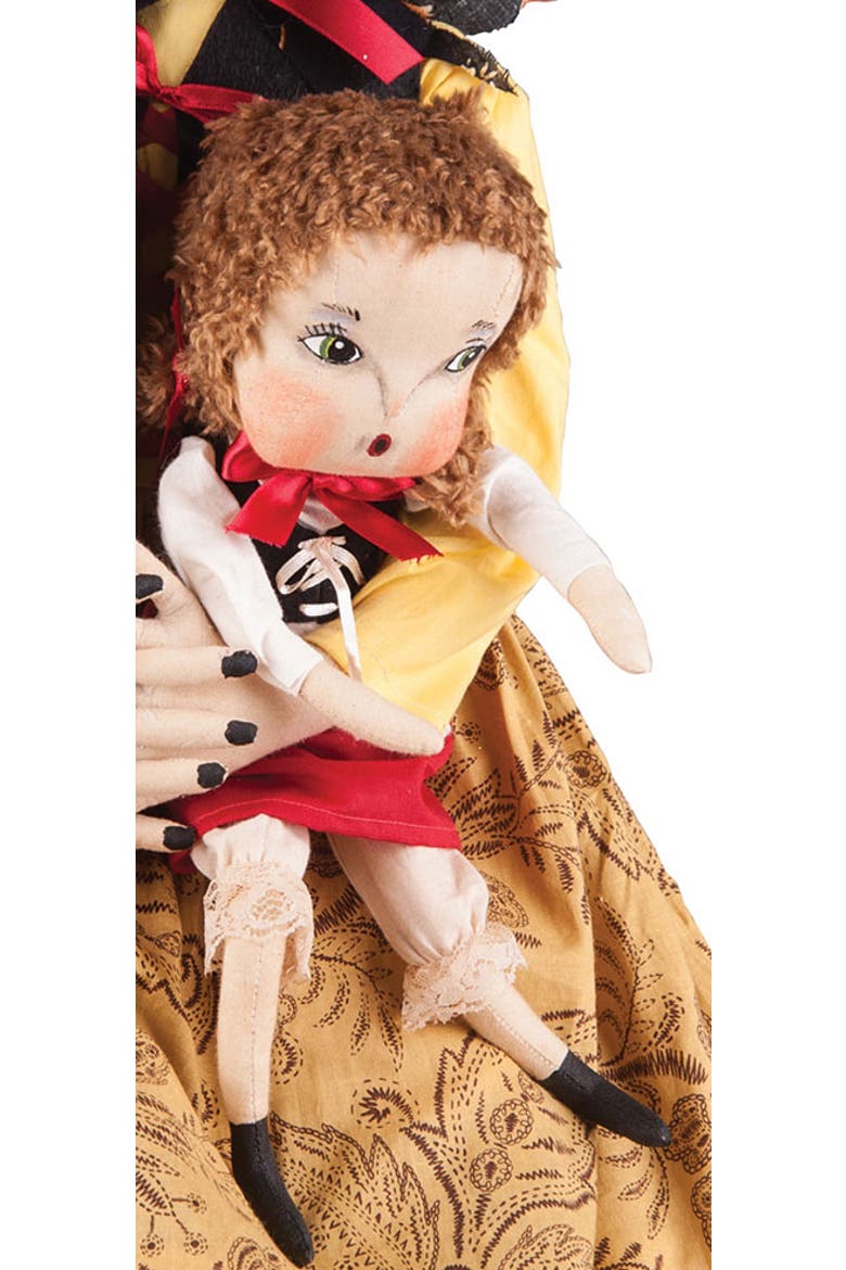 Halloween Sadie Old Hag Hansel & Gretel Large Folk Art Doll Figurine 36", Alternate, color, Yellow