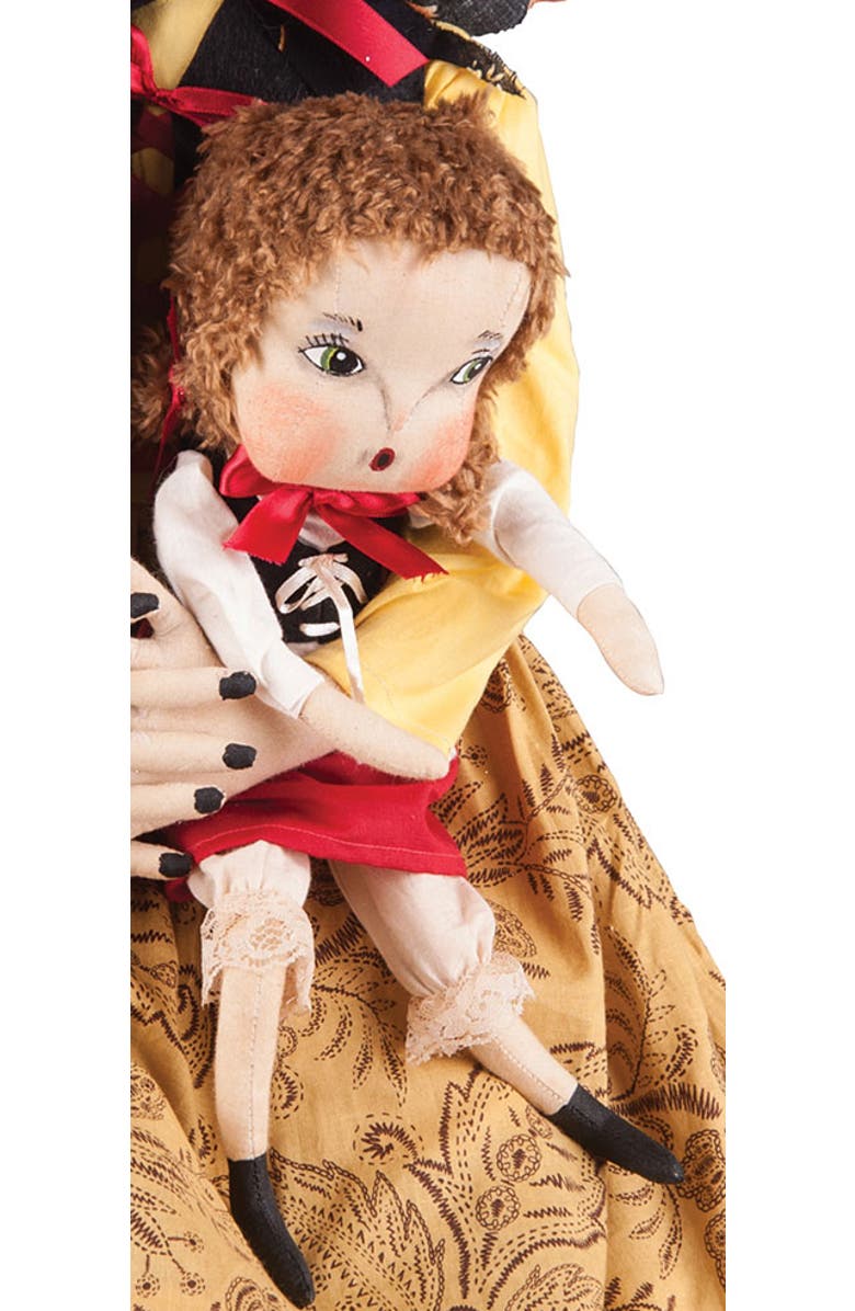 Gallerie II Halloween Sadie Old Hag Hansel & Gretel Large Folk Art Doll Figurine 36", Alternate, color, Yellow