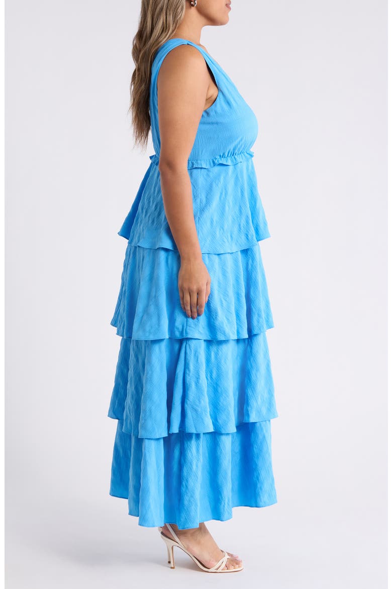 Tiered Ruffle Maxi Dress, Alternate, color, BLUE MAYA