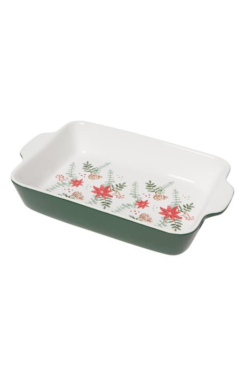 Poinsettia Baking Dish
