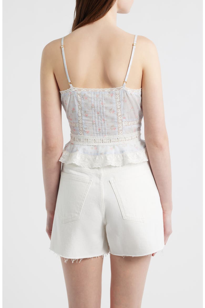 Avra Lace Peplum Camisole, Alternate, color, CHAPPARAL BLUE