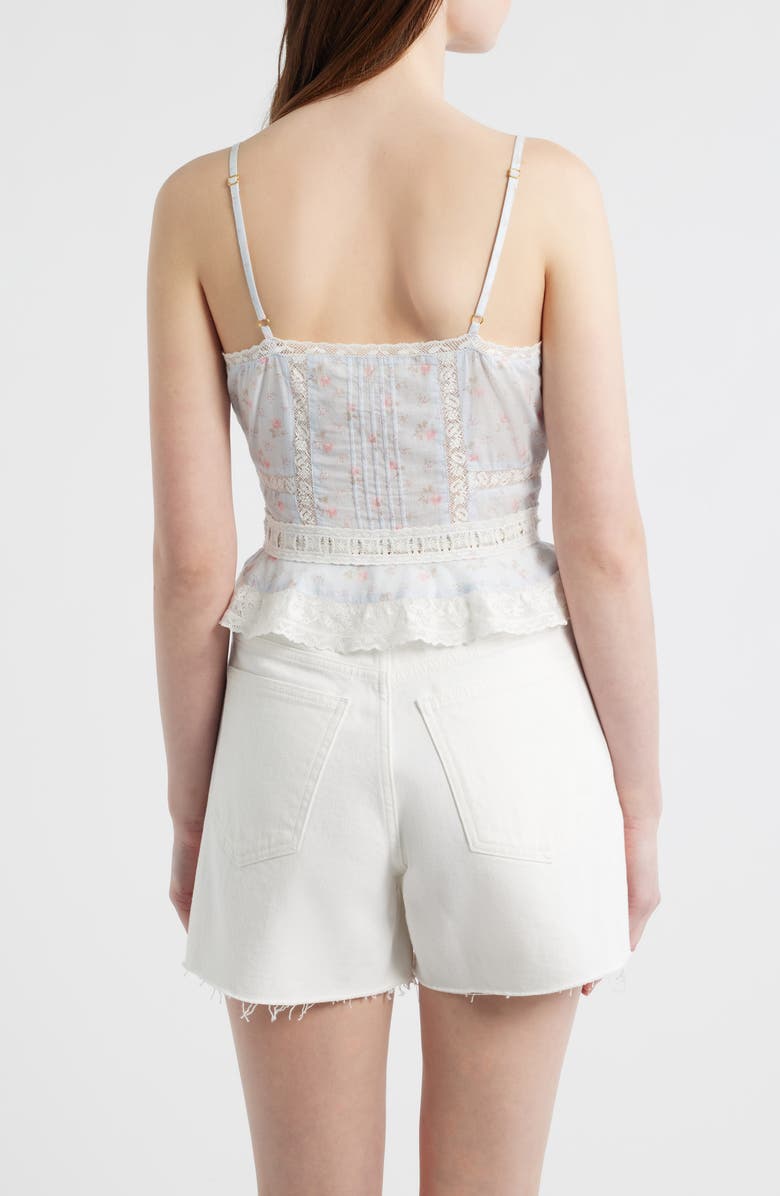 LoveShackFancy Avra Lace Peplum Camisole, Alternate, color, 