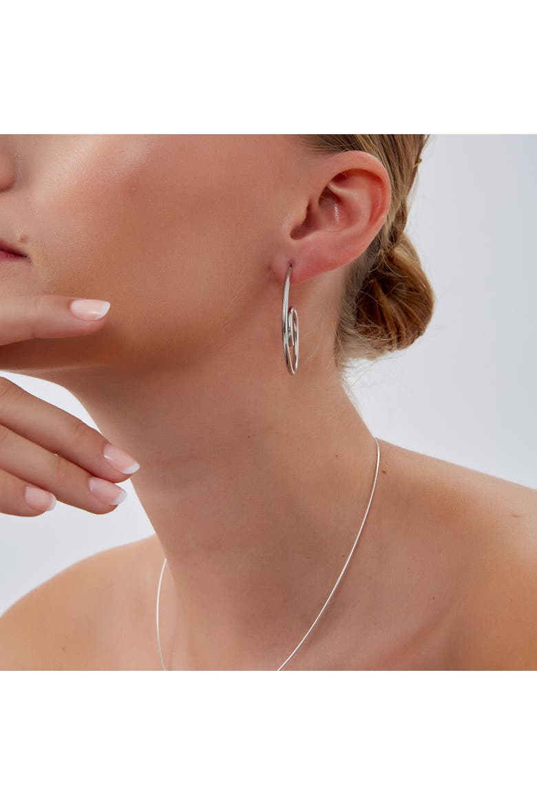 Spiral Sterling Silver Stud Earrings, Alternate, color, Silver