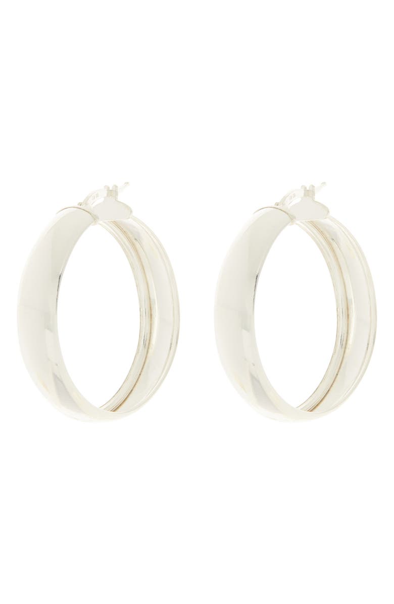Argento Vivo Sterling Silver Gold Hoop Earrings, Main, color, 